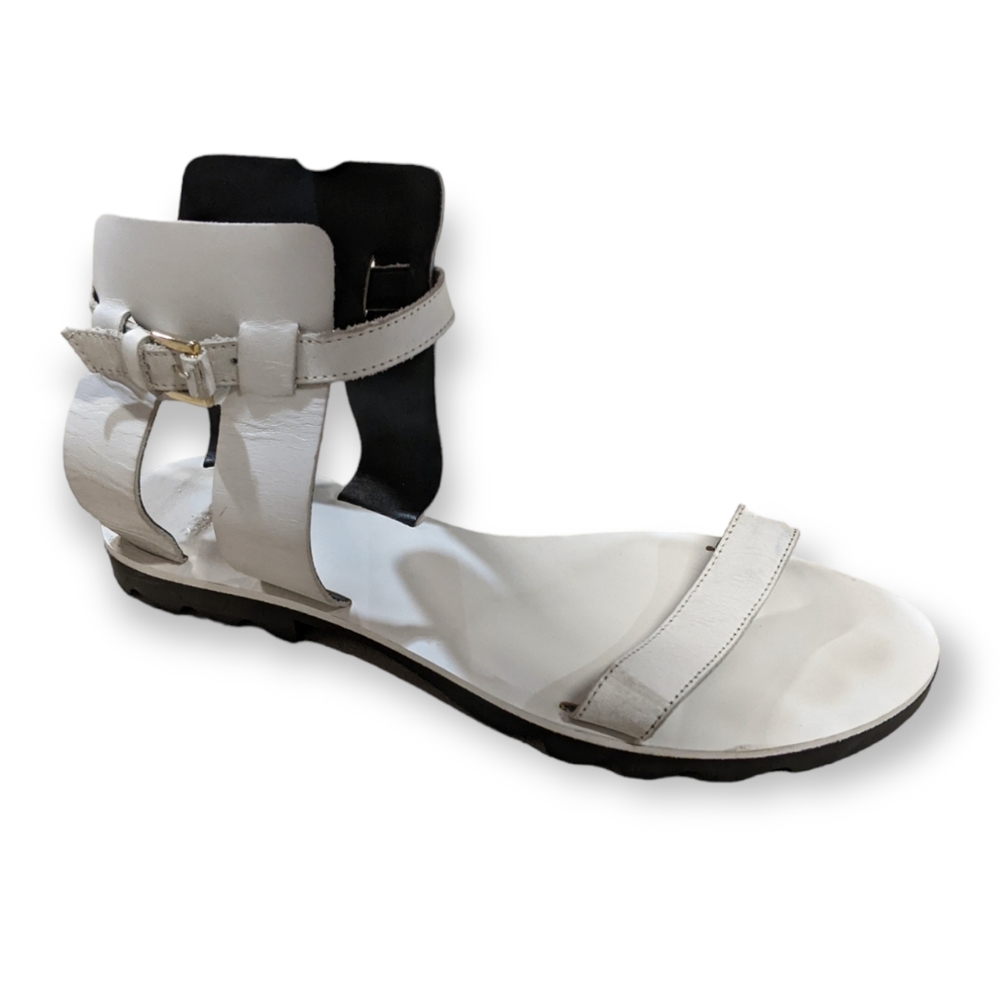 Zara White Sandals, 7.5